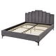 preview thumbnail 9 of 7, Lifestorey Stark Velvet Upholstered Modern Queen Platform Bed