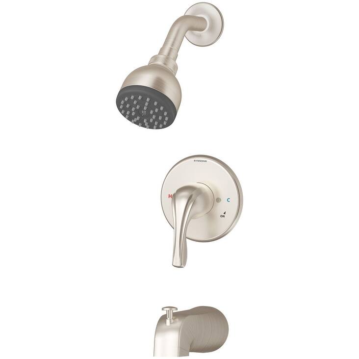 Symmons Origins Tub and Shower Trim Package with 1.5 GPM Single - Satin Nickel