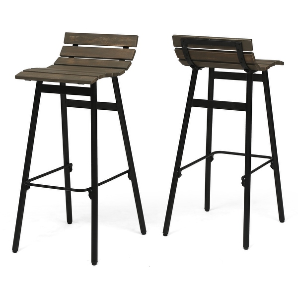 Pepperwood Wooden Barstool Set of 2 by Christopher Knight Home