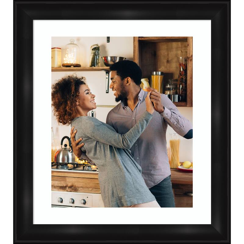 Grand Black Narrow Framed Picture Frame, Photo Frame - 20x24 Matted to 16x20 - Grand Black Narrow