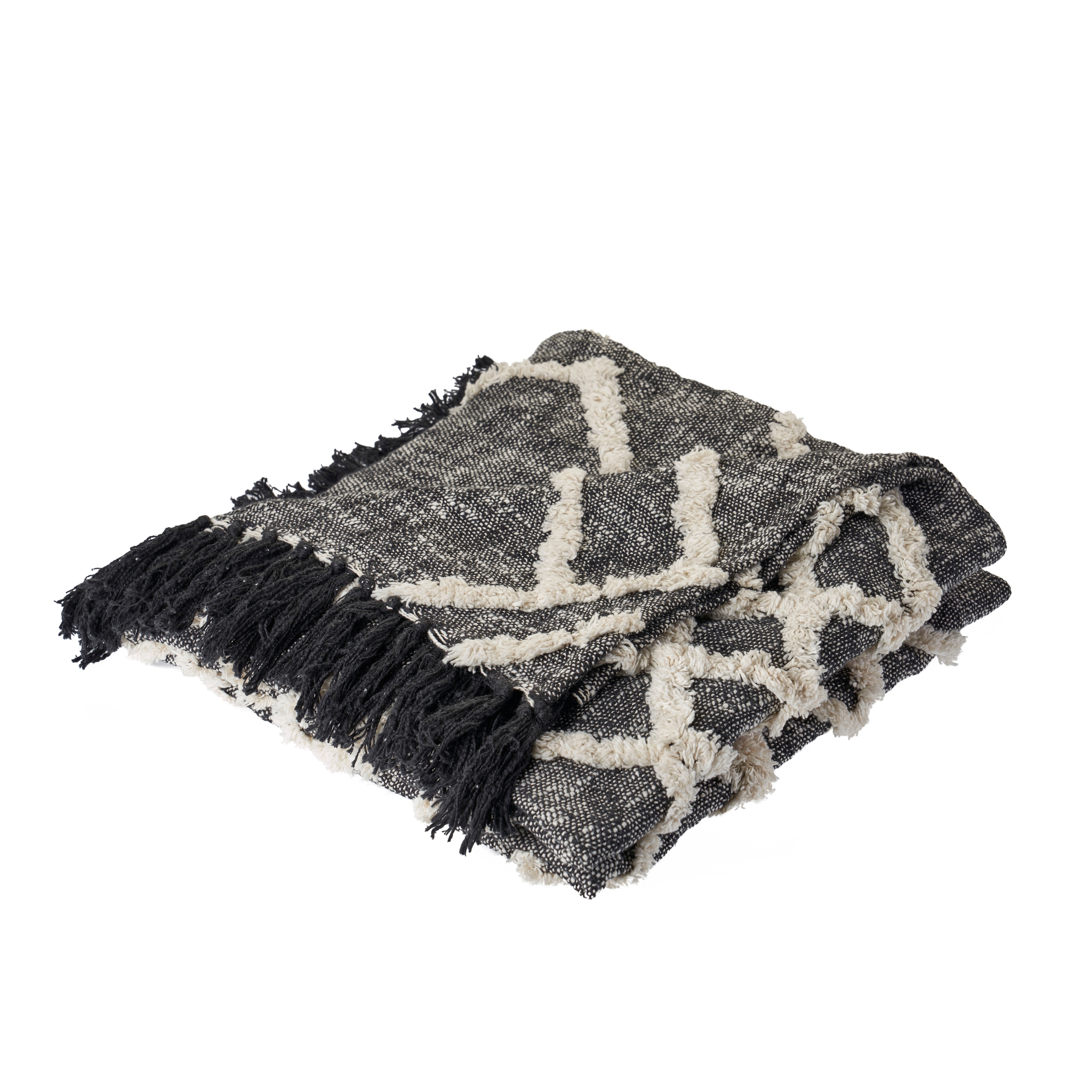 Overtufted Geometric Black And White Throw Blanket On Sale Overstock 31595667