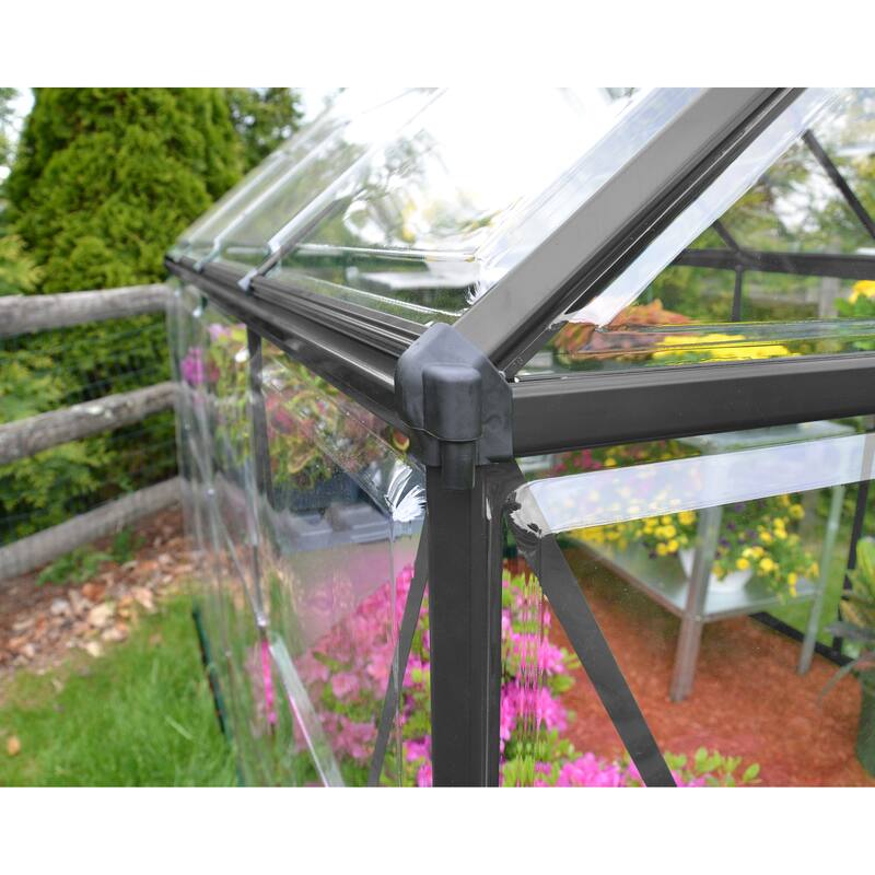 Harmony 6 ft. Silver & Grey /Clear DIY Greenhouse Kit
