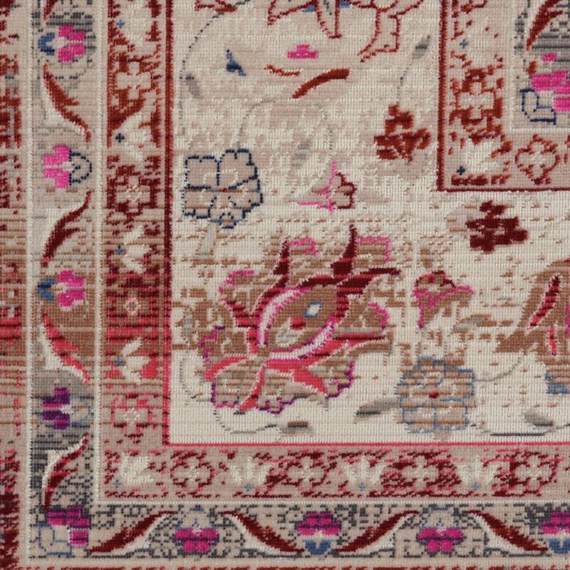 HomeRootsFloral Transitional Rectangle Area Rug - 118' X '94' X '0.5