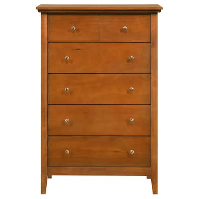 5-Dovetailed Drawer Bedroom Chest - 48" - Brown