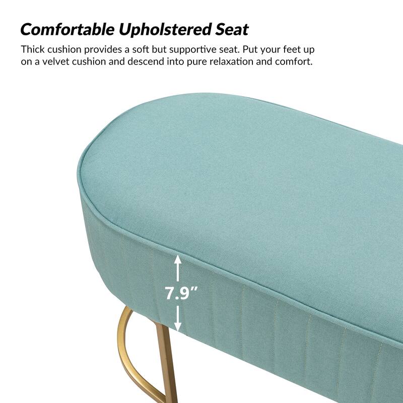 Justo 48" Wide Bench with Metal Base
