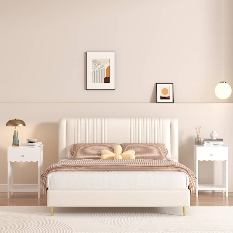 Modern Coffee Table Sofa Side Table with Open Shelf, Lamp Table Accent Table Storage Cabinet with Drawer