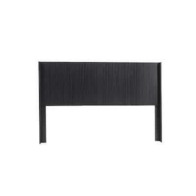 64.4" Wide Wooden Queen Headboard Only Wall Mounted Fluted Panel