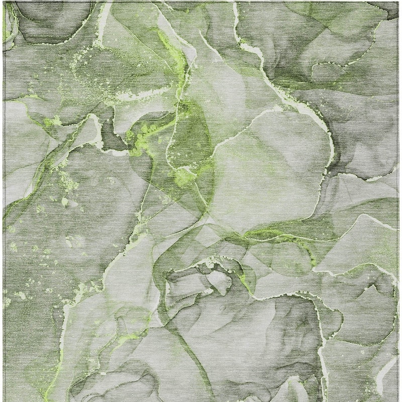 Allus Artistic Abstract Weather Resistant Classic Meets Modern Outdoor Rug