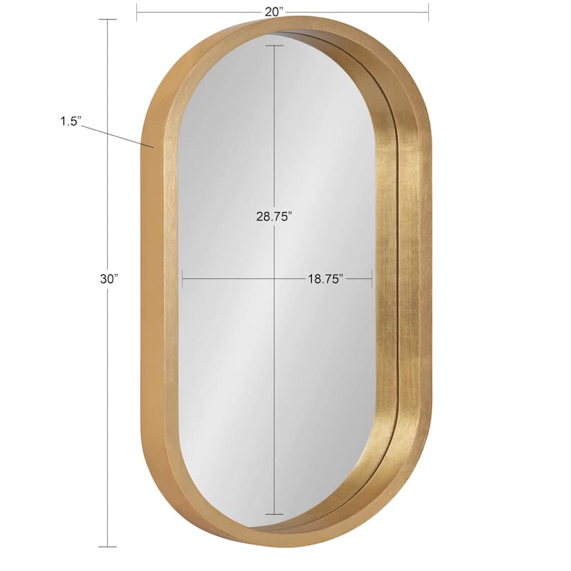 Kate and Laurel Travis Capsule Oval Framed Wall Mirror