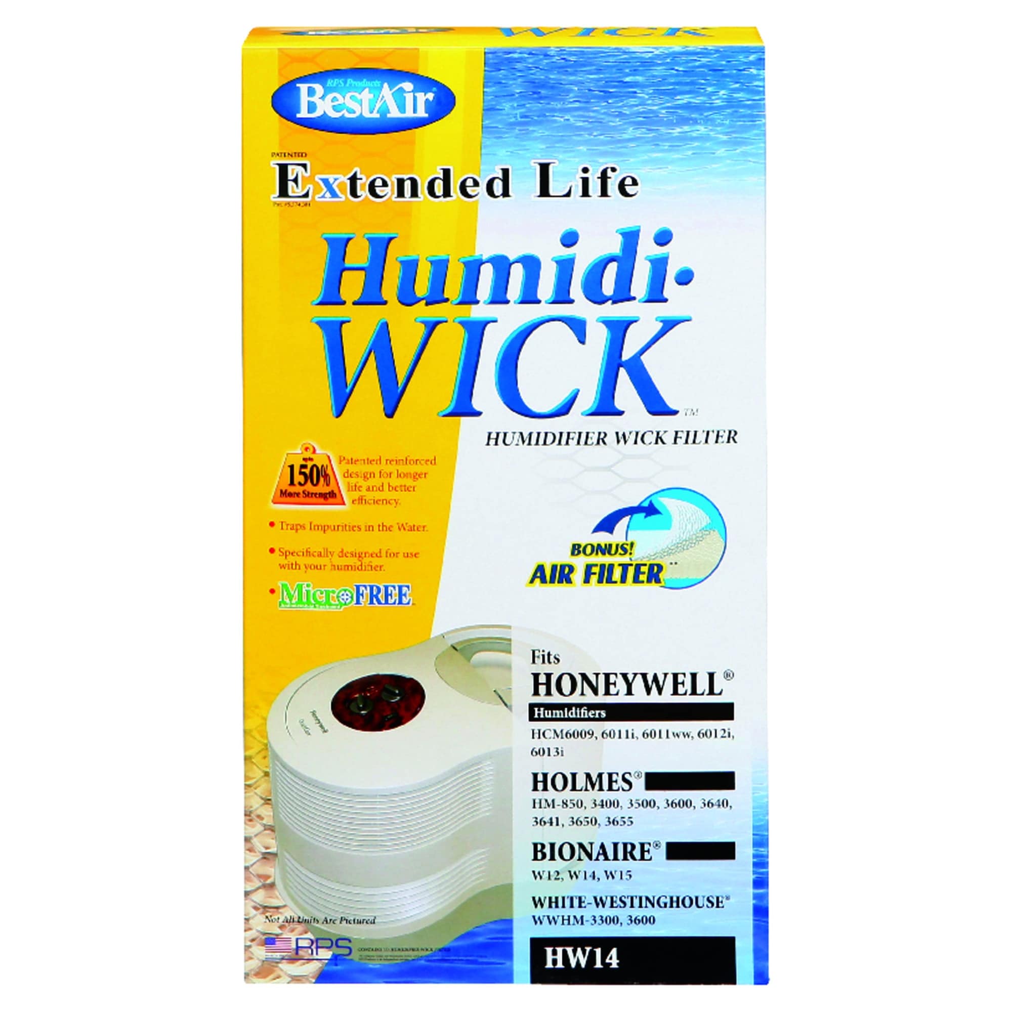 BestAir Humidifier Filter 1 Pk For Fits For Honeywell Model Hcm-6009, 6011G, 6011I, 6011Ww, 6012I, 6
