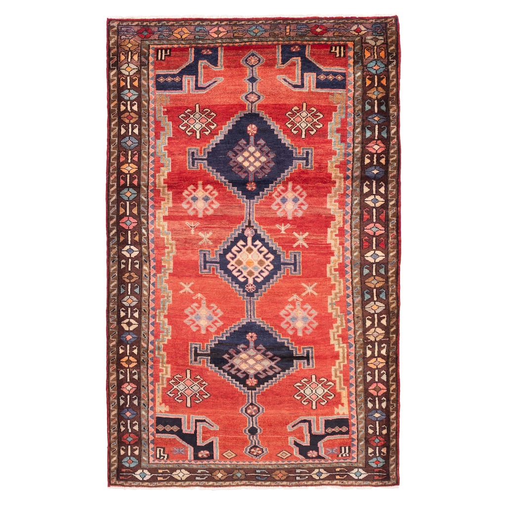 ECARPETGALLERY Hand-knotted Konya Anatolian Red Wool Rug - 5'1 x 8'6