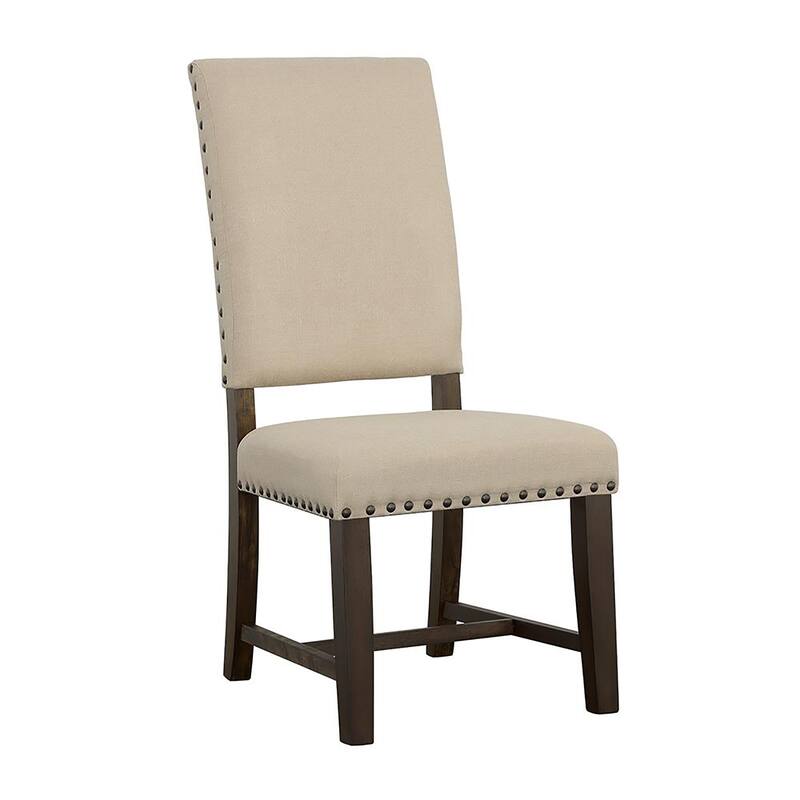Upholestered Side Chair,Dining Chair with Wooden Legs (Set of 2)