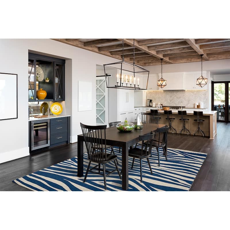 Wood Stripe Design Chenille Area Rug