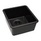 preview thumbnail 23 of 47, 16" x 18" Quartz Single Bowl Sink Drop-In/Undermount Granite Composite - 16"x18"