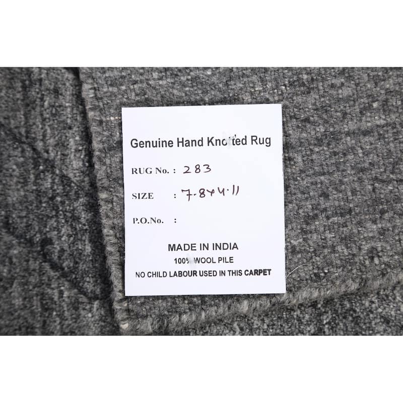 Geometric Oriental Modern Gabbeh Wool Area Rug Handmade Carpet - 4'11" x 7'8"