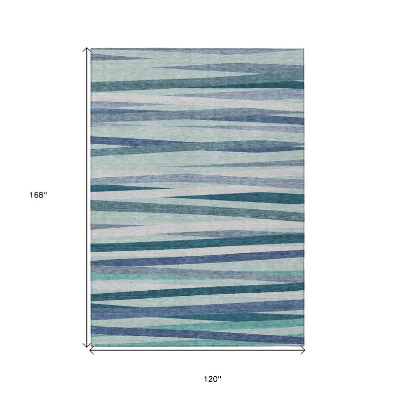 HomeRoots Striped Transitional Rectangle Outdoor Rug