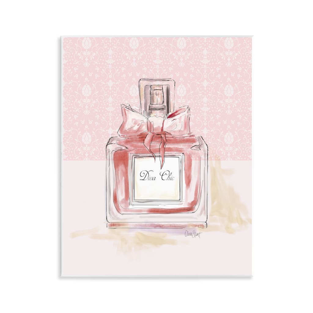 Stupell Diva Chic Pink Perfume Wall Plaque Art Design By Carol Robinson