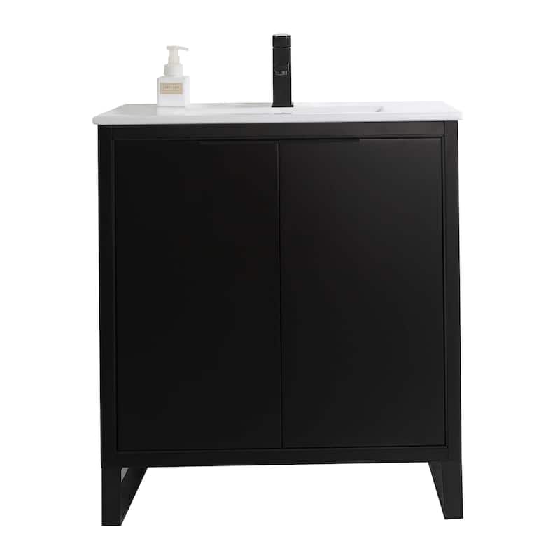 Fine Fixtures Opulence Collection Bathroom Vanity with White Ceramic Sink