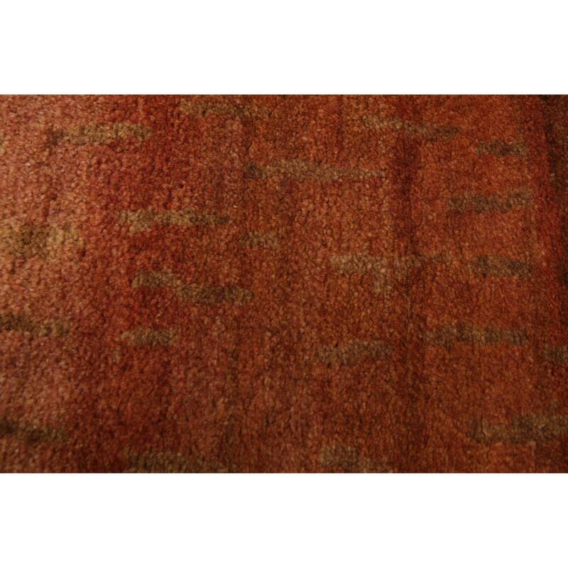 ECARPETGALLERY Hand-knotted Tangier Burnt Orange Wool Rug - 5'1 x 6'9