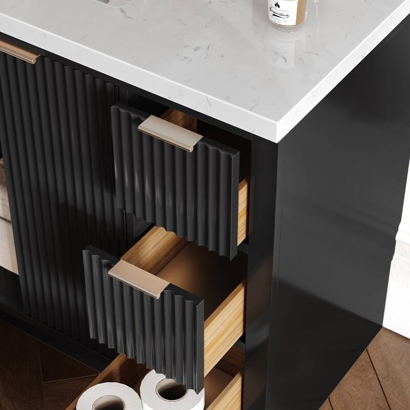 Ariel P48CQOVO Milan 48" Free Standing Single Basin Vanity Set with