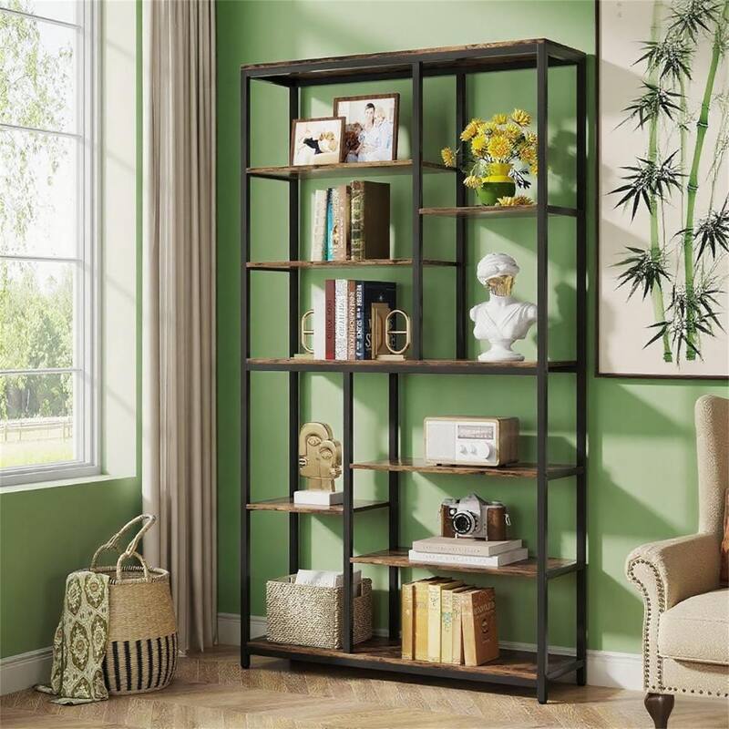 Industrial Wood & Metal Bookcase