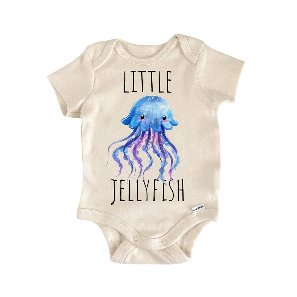 Little Jellyfish Beach - Baby Boy Girl Clothes Infant Bodysuit Funny Cute Newborn