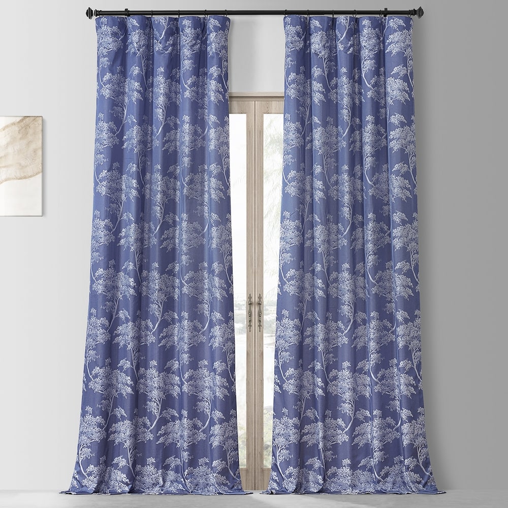 Exclusive Fabrics Sequoia Faux Silk Jacquard Curtain (1 Panel)