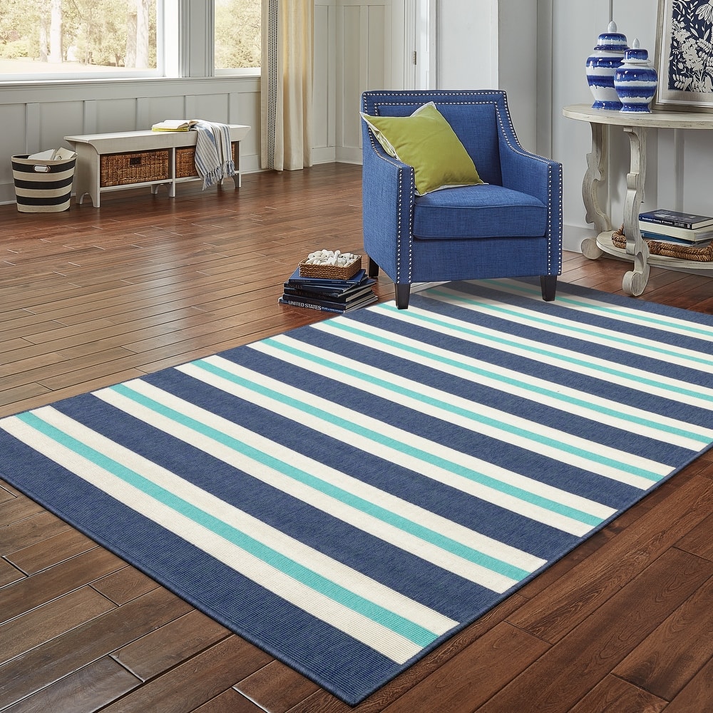 Style Haven Martinique Horizontal Multi-Striped Area Rug