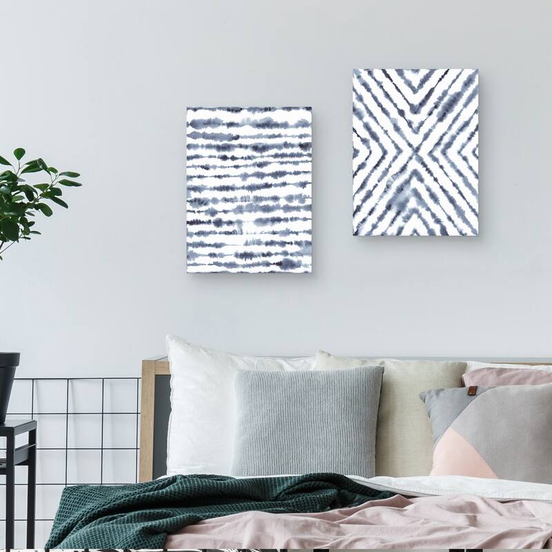 Shibori in Blue 1, 2 by ML Studio Canvas Art Prints