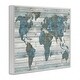 preview thumbnail 17 of 19, Stupell Slate Blue and Tan Rustic Weathered World Map Framed Art, Design By Artist Jamie MacDowell - Multi-color