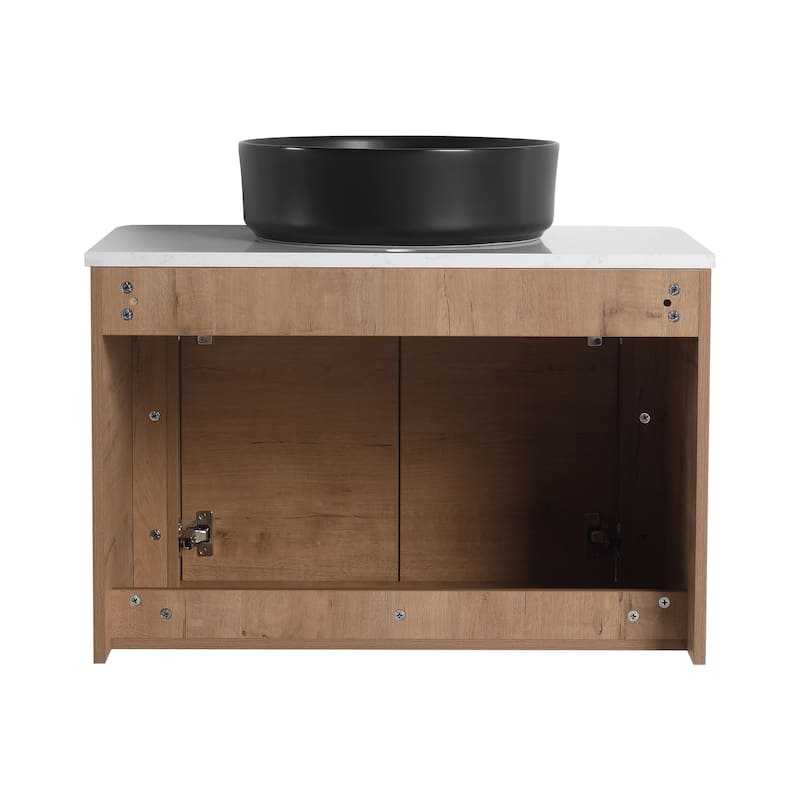 Bathroom Vanity With Sink In 24/30 Inch, Floating Bathroom Vanity With Soft Close Door