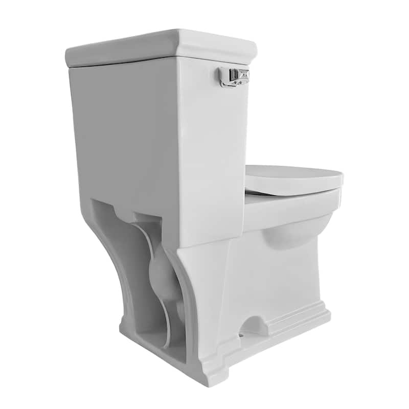 Whitehaus Magic Flush 1.28 GPF Floor Mounted One-Piece Elongated