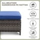 preview thumbnail 10 of 8, Outdoor Glider Loveseat Sofa with Ottoman - Blue cushion - Grey