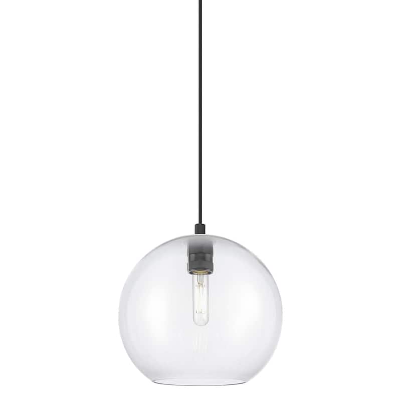 Innovations Lighting 434-1P-10-10 Crown Point Pendant Crown Point 10" - Matte Black / Clear