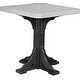 preview thumbnail 45 of 43, Poly Lumber Square Table Bar Height - Dove Grey & Black