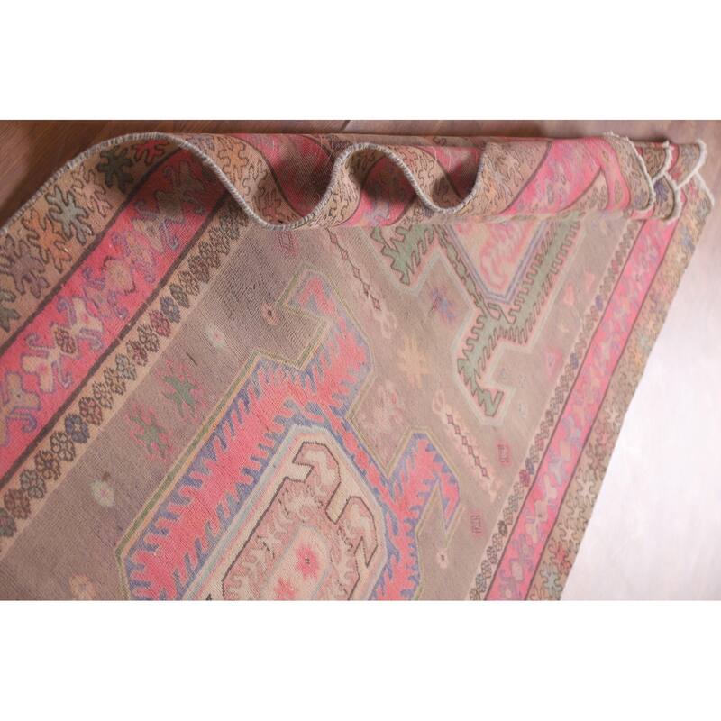 Hand Knotted Oriental 100% Wool Carpet Traditional Tribal Beige & Ivories Meshkin Runner Rug - 10' 5'' X 4' 3''