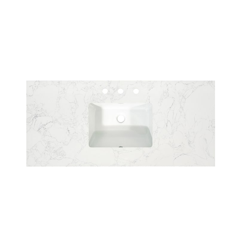 Altair Ceres Engineered Stone Vanity Top in Grain White Without Cabinet - 49inches - Grain White