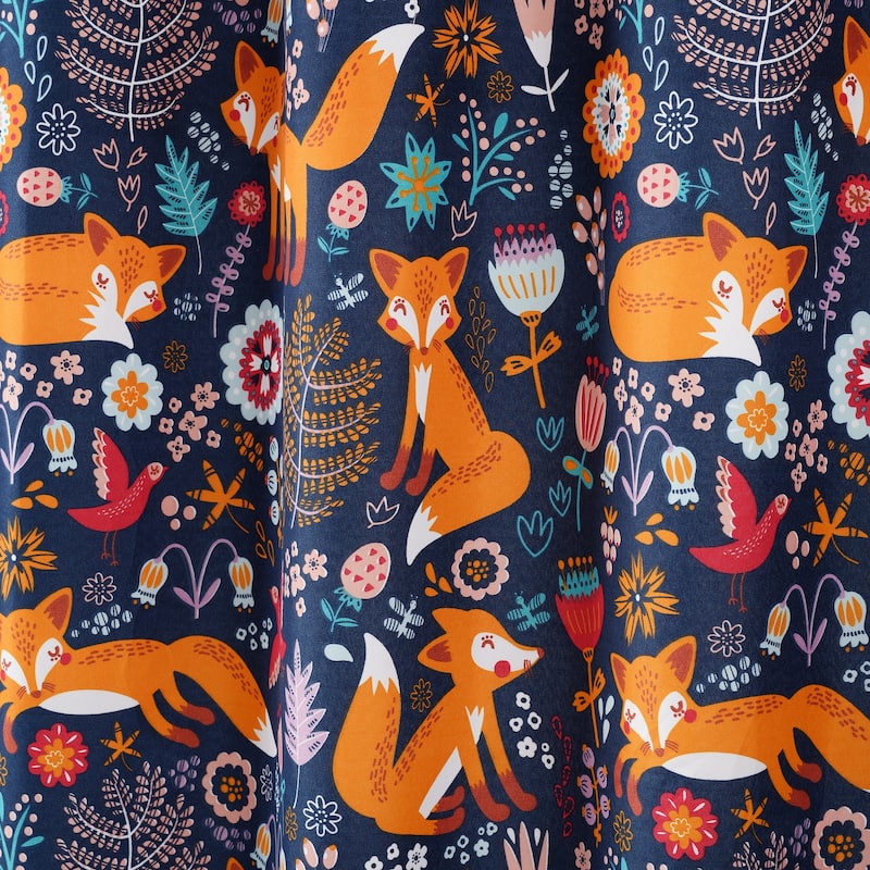 Lush Decor Pixie Fox Shower Curtain