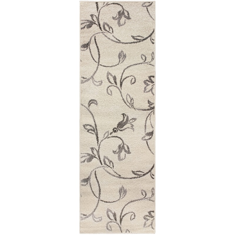 Superior Floral Vine Modern Indoor Area Rug or Runner