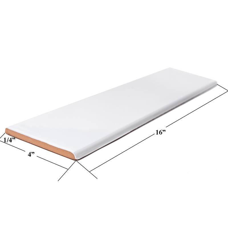 Fresno 4in x 16in Ceramic Bullnose Wall Tile