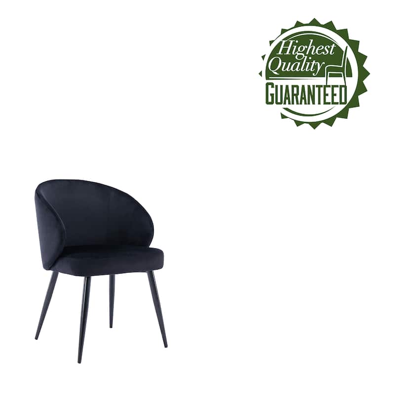 Porthos Home Abel Dining Chairs Armchairs Set of 2, Velvet, Steel Legs