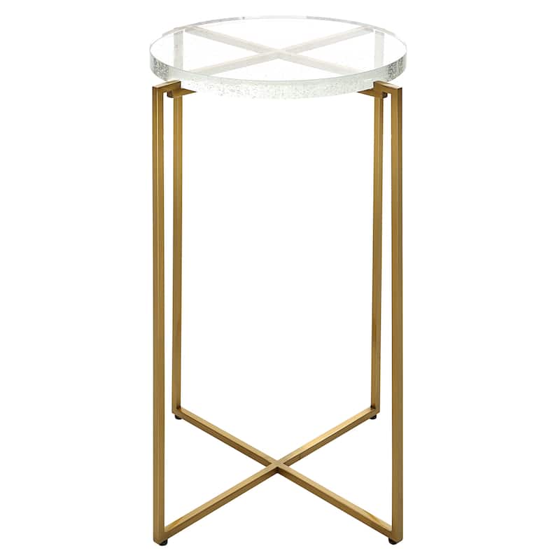 Uttermost Star-crossed Glass Accent Table - 15.625"W x 24.25"H x 15.625"D