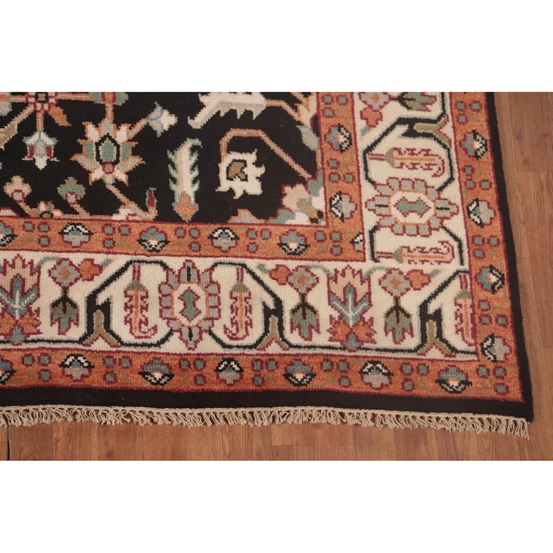 Heriz-Serapi Area Rug Hand-Knotted Bedroom Wool Carpet - 8'10"x 11'9"