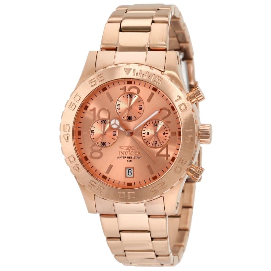 Invicta Men's 1271 'Specialty' Rose-Tone Stainless Steel Watch - Multi