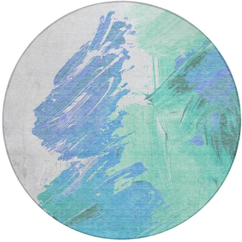 HomeRoots Abstract Transitional Rectangle Outdoor Rug