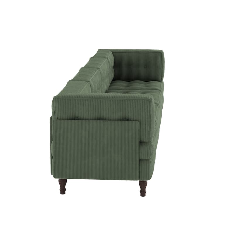 Oversized Modular Sectional Corduroy Fabric Tufted Sofa