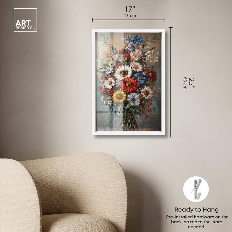 Symphony of Flowers I Shadowbox by Art Remedy