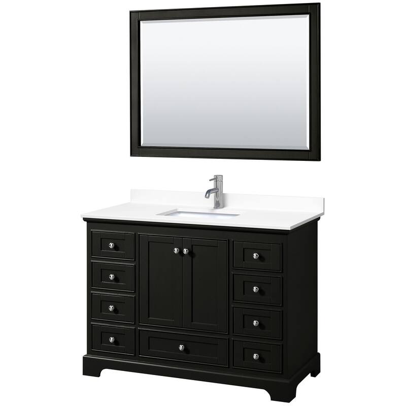Wyndham Collection Deborah 48" Free Standing Single Basin Vanity Set