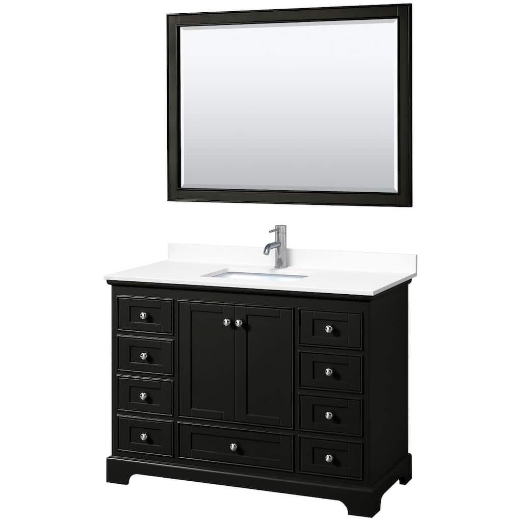 Wyndham Collection Deborah 48" Free Standing Single Basin Vanity Set