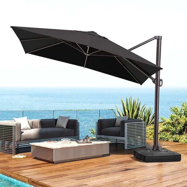 Pellebant Outdoor Cantilever Offset Umbrella 10 ft with No Base - Bed ...